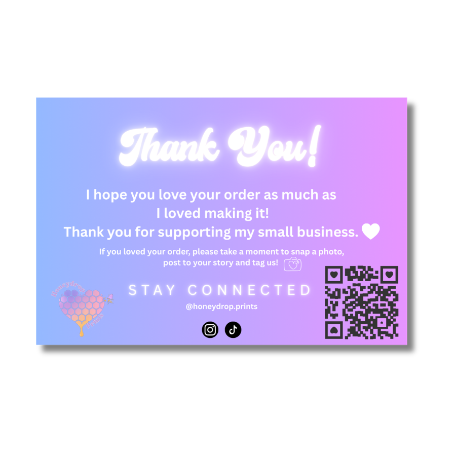 Premium Thank You Cards (Single-Sided)