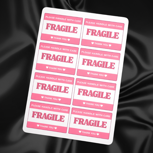 Custom Fragile Shipping Labels (2x3” or 3x4”) | Handle With Care Packaging Stickers