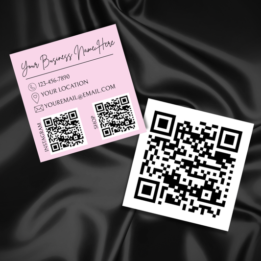 Premium 2.5” Square Business Cards (Double-Sided + QR Back) – Matte or Glossy