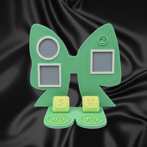 Bow Shaped QR + NFC Payment Stand