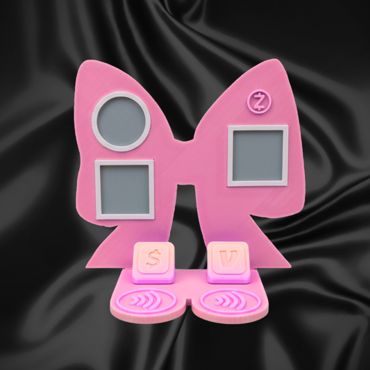 Bow Shaped QR + NFC Payment Stand