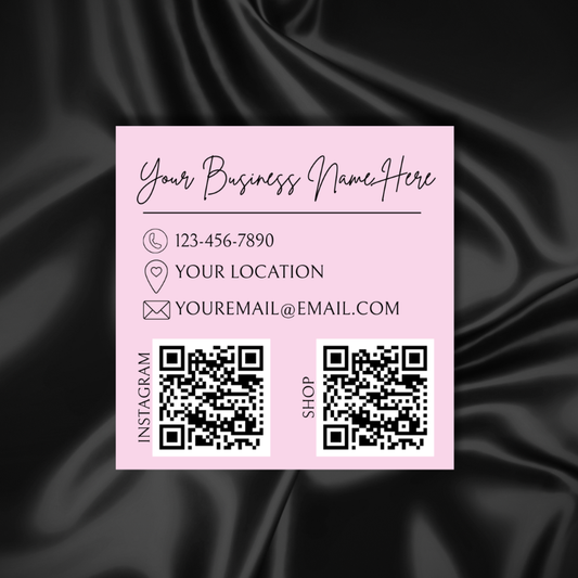 Premium 2.5” Square Business Cards (Single-Sided) – Matte or Glossy