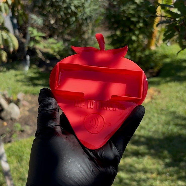 Strawberry Shaped Tap To Follow Business Card Holder