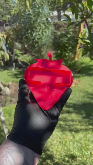 Strawberry Shaped Tap To Follow Business Card Holder