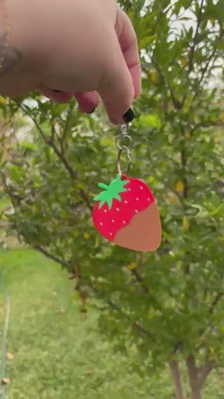 Chocolate Dipped Strawberry NFC Keychain